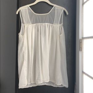 Cotton/silk top